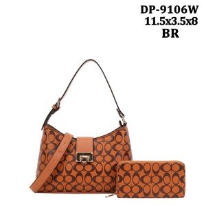 High grade tote handbag, 2 piece with a long shoulder strap.